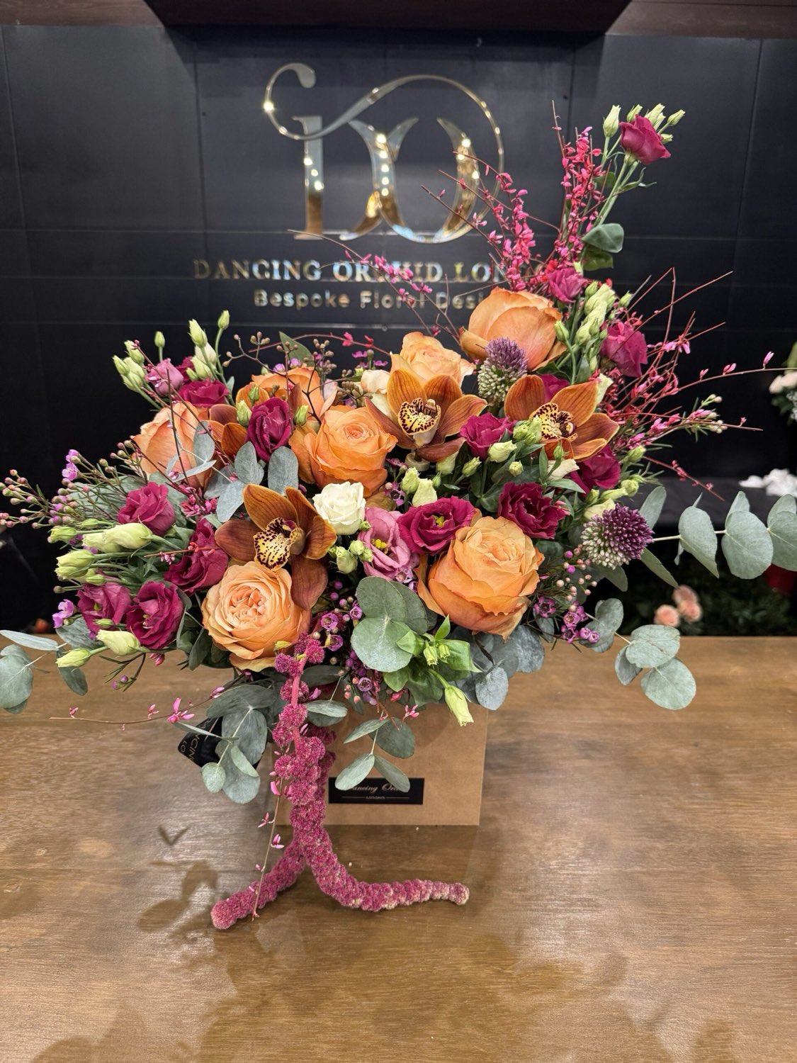 Sophia, luxury floral arrangement by Dancing Orchid, North London florist
